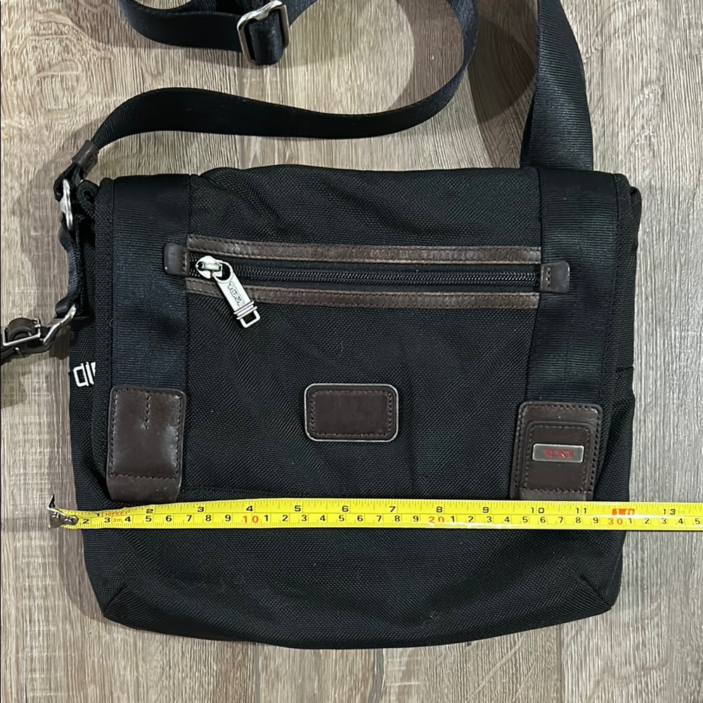 TUMI Alpha Bravo Beale Black and Brown Crossbody Bag - Picture 15 of 16